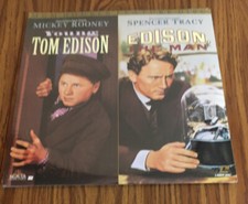Young Tom Edison / Edison The Man Double Feature Laserdisc LD Rooney Tracy