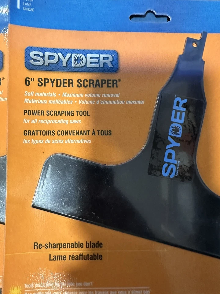 (2) Spyder 6” Reciprocating Scraper Re-sharpenable Blade - New Old Stock - Image 3 of 4