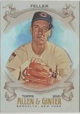 2021 Topps Allen & Ginter Hot Box Silver Foil #348 Bob Feller Cleveland Indians