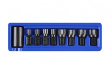 9PC IMPACT SPLINE BIT SOCKET SET M6, M8, M9, M10, M12, M14, M16, M18 1/2" DRIVE