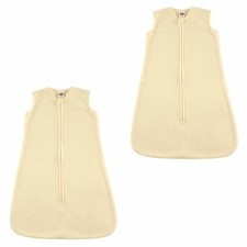 Hudson Baby Safe Sleep Fleece Wearable Sleeping Bag Blanket 2-Pack, Cream