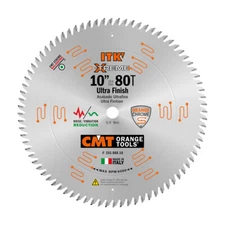 CMT ITK Xtreme Ultra Finish Thin Kerf Saw Blade, 80 Teeth, Hi-ATB, 255.080.10