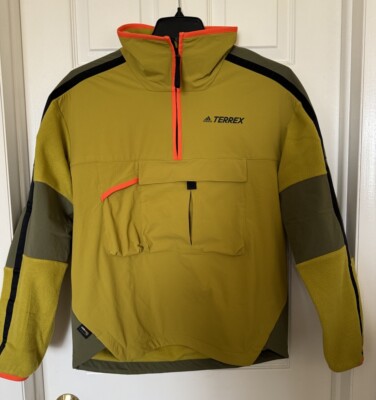 adidas Unisex Small Terrex Utilitas Half-Zip Top Pulse Olive/Focus Olive HN2036