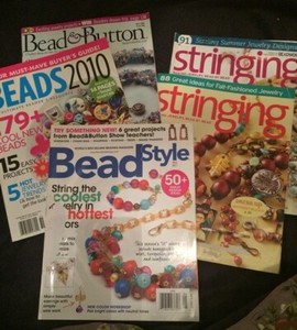 BEADING MAGAZINES ~ LOT OF 5 OLDER/COLLECTOR ONES with TONS OF GREAT PROJECTS