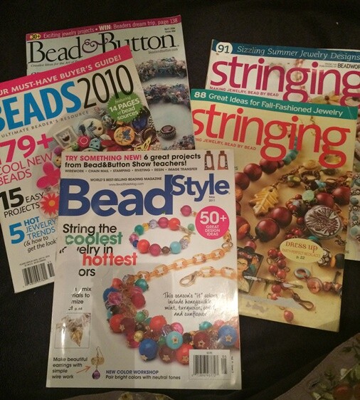 BEADING MAGAZINES ~ LOT OF 5 OLDER/COLLECTOR ONES with TONS OF GREAT PROJECTS
