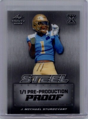 J. Michael Sturdivant 2024 Leaf Football 1/1 Pre Production Proof