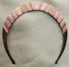 Vintage Pink & Silver tone Carol for Eva Graham Silver Tone Choker Necklace