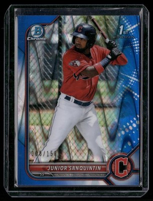 2022 Bowman - Chrome Prospects Blue RayWave Refractor Junior Sanquintin #/150