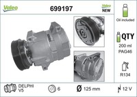 Kompressor Klimaanlage Valeo 699197 FÜR Renault Klimakompressor Klima Kompressor