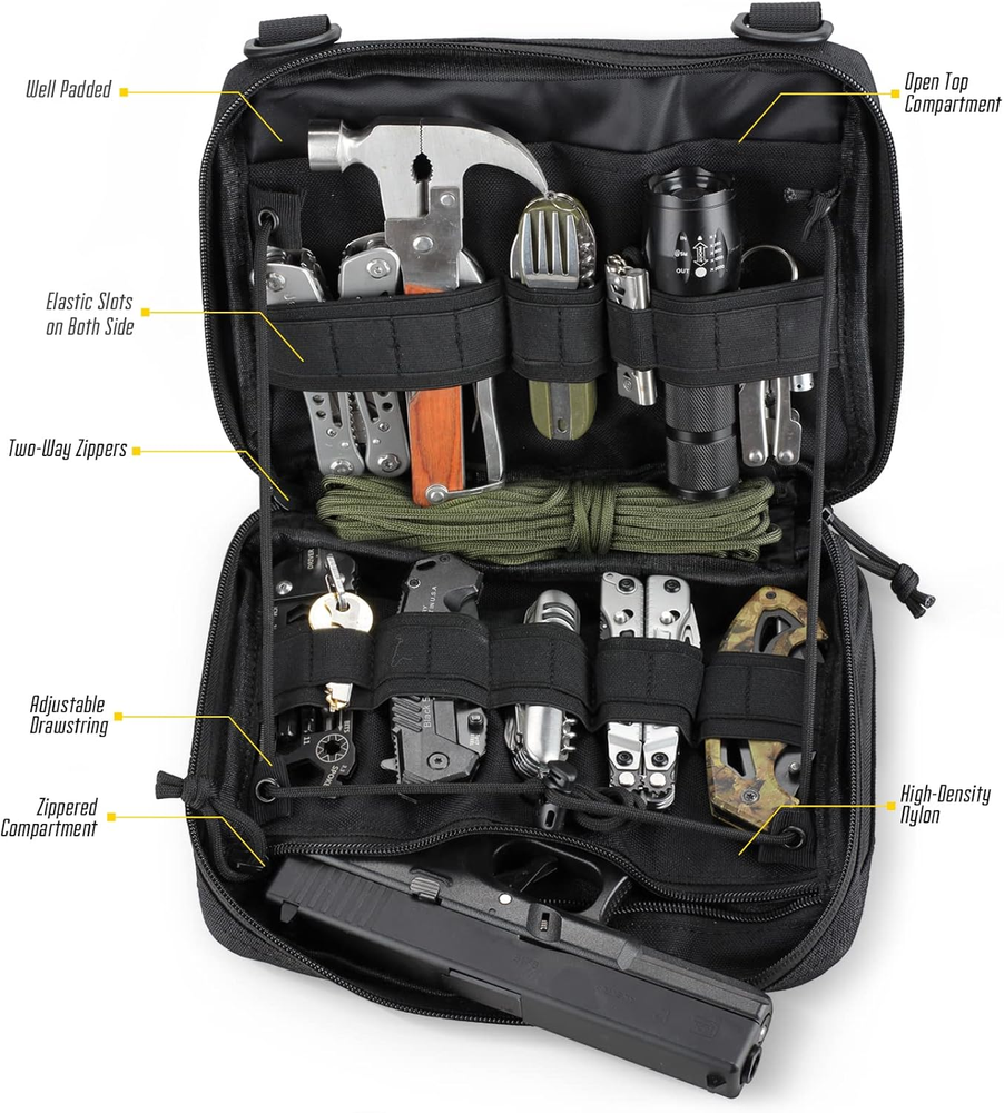 Tactical Hiking Belt Bag with MOLLE Pouch for Medical EDC EMT Utility Gear