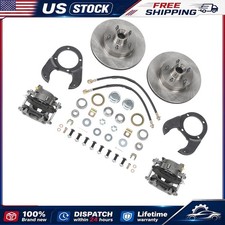 5 On 4-12 Front Disc Brake Kit Drilled Slotted Rotors For 1937-1948 Ford Pickup