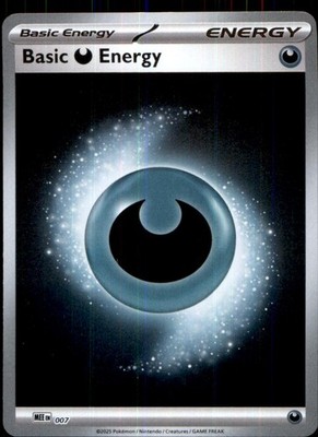 Basic Darkness Energy - 007 7 Mega Evolution Energies Pokemon Reverse Holo NM