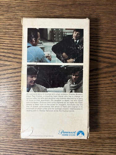 Death Wish (VHS,1974) Very Rare Gatefold First Release Charles Bronson Tested - Picture 3 of 7