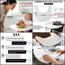 LuQiBabe Baby High Chair Tray for Stokke Tripp Trapp Chair V2 and Beyond 