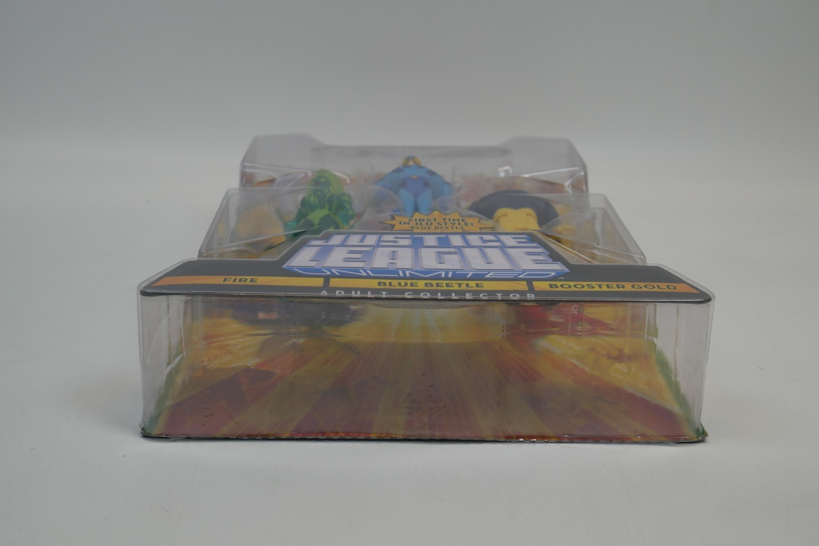 Justice League Unlimited FIRE, BLUE BEETLE, BOOSTER GOLD 3 Pack Action Figures