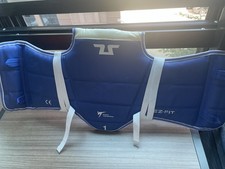 Tusah EZ-FIT Reversible Taekwondo Chest Guard Protector Size 1 Blue/White