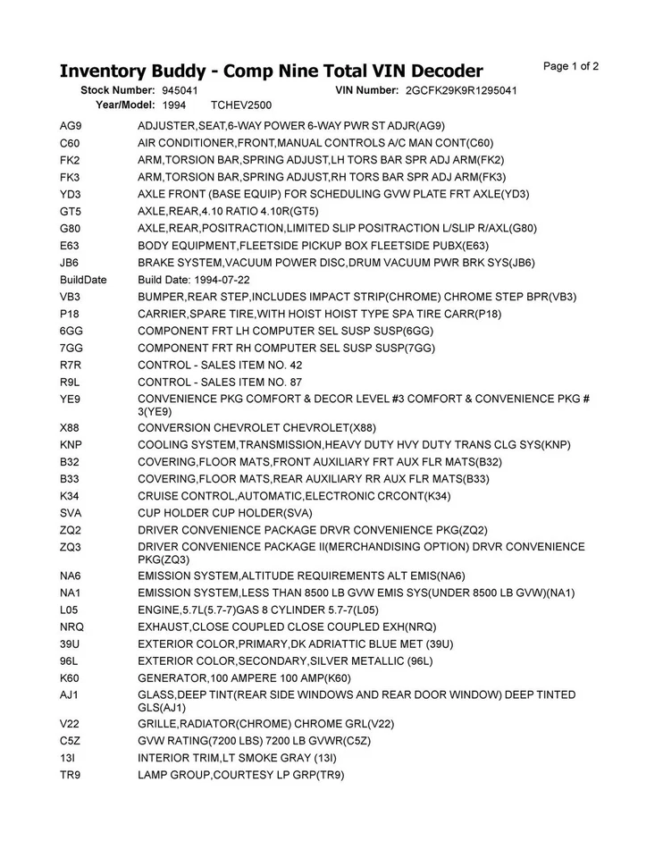 Engine 8-350 5.7L Gasoline VIN K 8th Digit Fits 87-96 CHEVROLET 30 VAN 369629 - Image 2 of 4