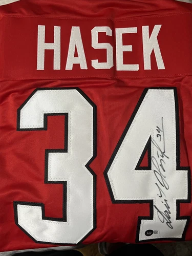 DOMINIK HASEK 2024-25 Gold Rush Autographed Chicago Custom Red Hockey Jersey