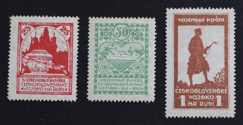 CKStamps: Czech Stamps Collection Legion Scott#1a 2a 3a Mint H OG