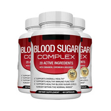 3-Pack Blood Sugar Complex - Daily Natural Blood Sugar Capsules Support -180Caps