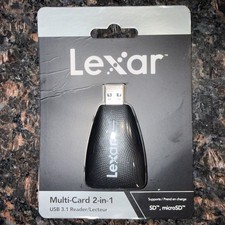 NEW Lexar Multi-Card 2-in-1 USB 3.1 Reader for SD and MicroSD Cards LRW450UBNA