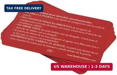 Immigration Rights Know Your Rights Card, Red (5)