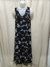 Karen Kane Hi Low Dress Women SZ S Midi Butterfly