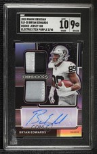 2020 Obsidian Electric Etch Purple 3/40 Bryan Edwards SGC 9 MINT Auto 0h2x