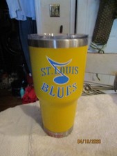 Yellow St. Louis Blues 30 Oz Tumbler 12/8/22 SGA Bally Sports Reverse Retro NEW