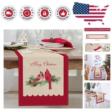 13x72 Inch Cardinal Design Table Runner - Perfect for Christmas Dining Elegance
