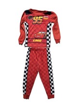 Disney Cars Lightning McQueen Pajamas Set Boys Toddler Size 4T
