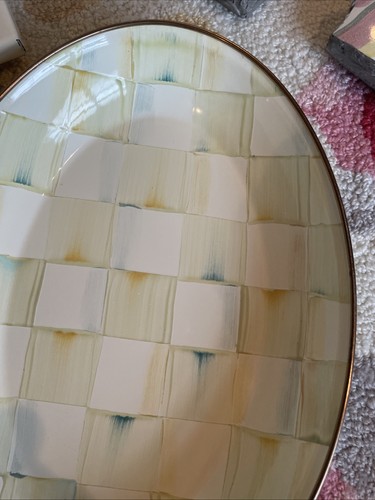 MacKenzie-Childs Parchment Check Enamel Oval Dish - Picture 8 of 24