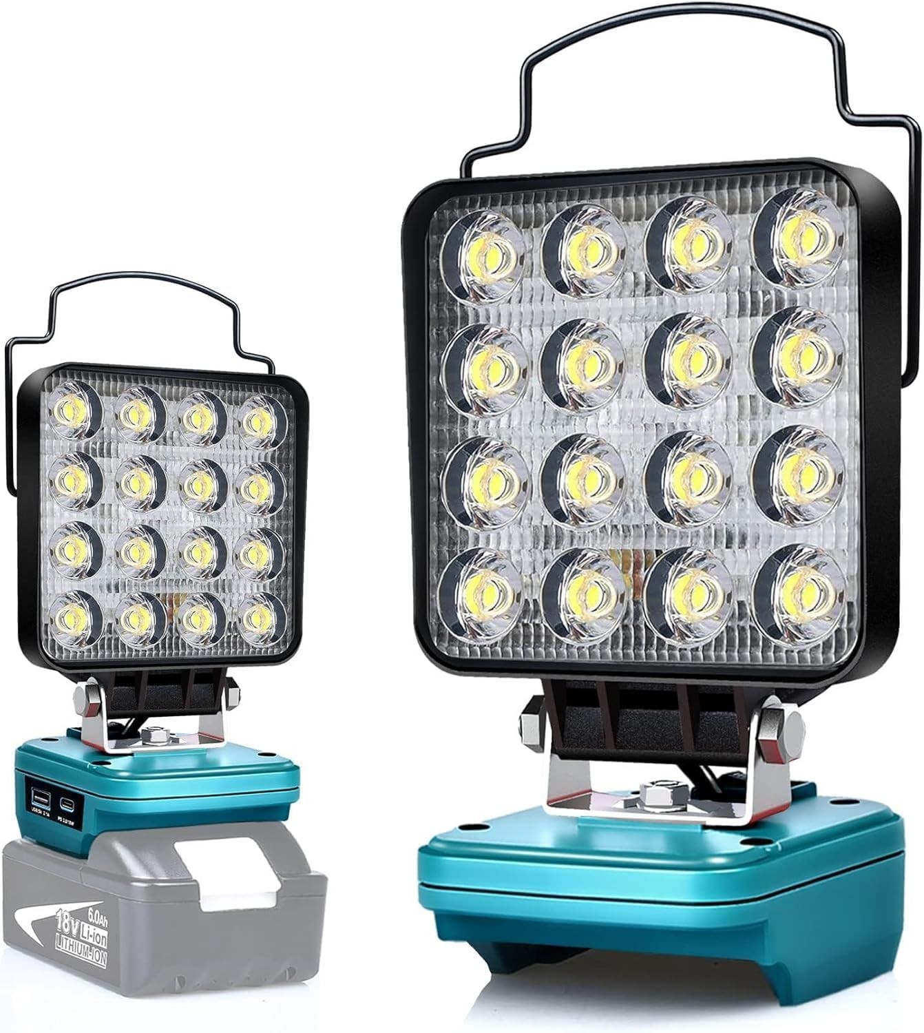 Cordless LED Work Light for Makita 18v Battery Flood Lights for Makita Light 48W