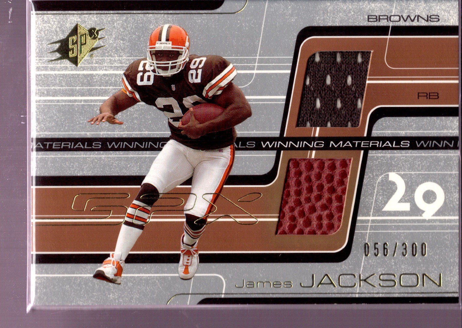 2001 SPx #WM-JJ James Jackson Winning Materials #/300