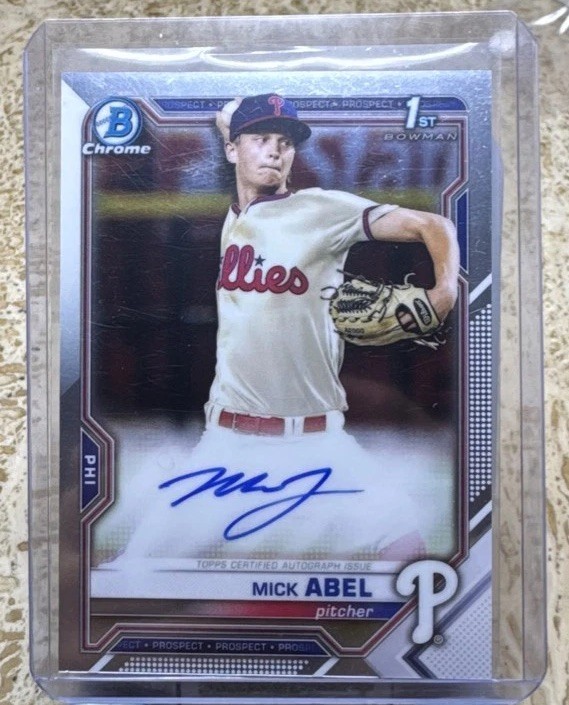 2021 Bowman - Chrome Prospects Autographs Mick Abel #CPA-MAB (AU, RC)
