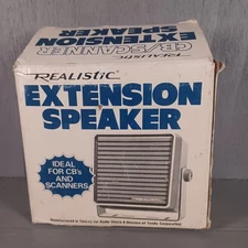 Realistic Radio Shack Radio CB Scanner Extension Speaker Cat No 21-549 Black