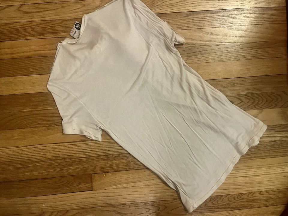 Top Lanvin de seda con cuello drapeado manga corta cremallera hombro Foto 3 de 4