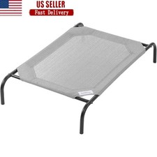 Elevated Pet Bed Cooling Fabric Supports Joint Health Indoor Outdoor Use