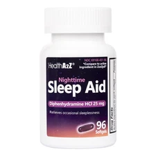 HealthA2Z Sleep Aid, Diphenhydramine HCl 25mg Softgels, Supports Deeper, Rest...