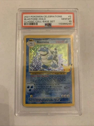 2021 Pokémon Celebrations Blastoise Holo 2/102 PSA 10