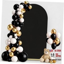 6FT Wedding Arch Backdrop Cover Spandex Arch Stand Cover 6 FT Black