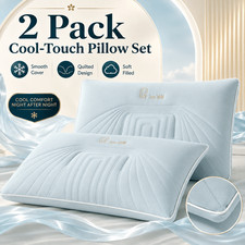 Memory Foam Bed Pillow 3D Contour Pillow with Removable Cover
