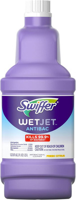 Swiffer Wetjet Antibacterial Solution Refill for Floor Mopping and Cleaning, All