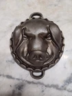 Pig, Boar, Hog Face Head Cheese Mold. Vintage Cast Iron