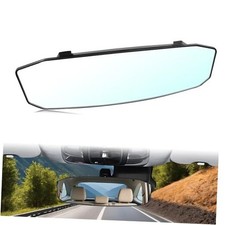 12''x3.5'' Large Rear View Mirror, Clip-on Large Wide Angle Panoramic Convex