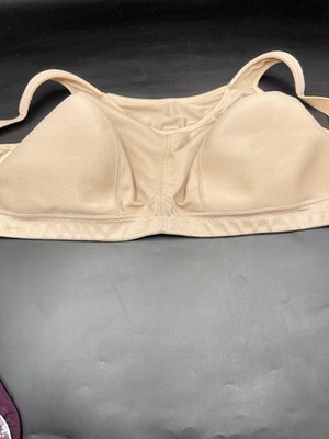 GLAMORISE  No Bounce Size 46 DD Beige Medium Impact Full Figure Wireless Sports 