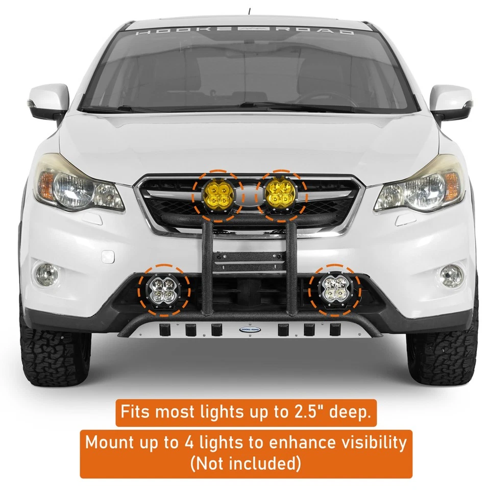 Barra de parachoques delantera de tubo de acero Fit Subaru XV Crosstrek 2013 2014 2015 2016 2017 Foto 3 de 4