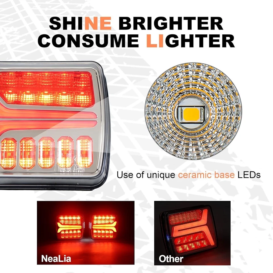 Portable Rechargeable Trailer Tow Lights - IP65 Waterproof & Magnetic Design - Image 4 of 4