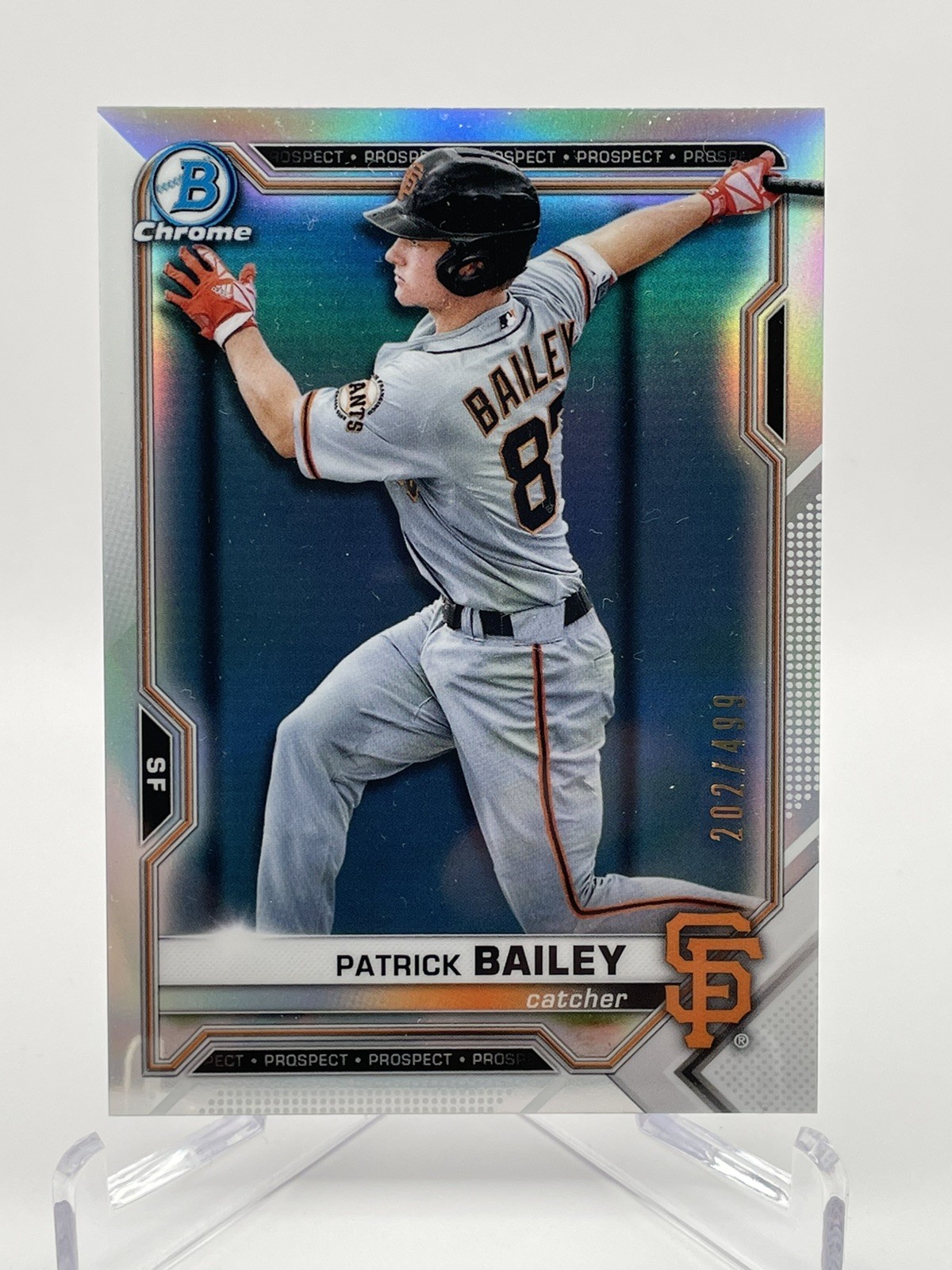 Patrick Bailey 2021 Bowman Chrome Prospect Refractor /499 #BCP-230 SF Giants