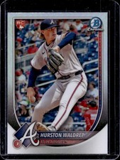 2025 Bowman Hurston Waldrep RC Chrome Red Redemption #61 Braves Rookie